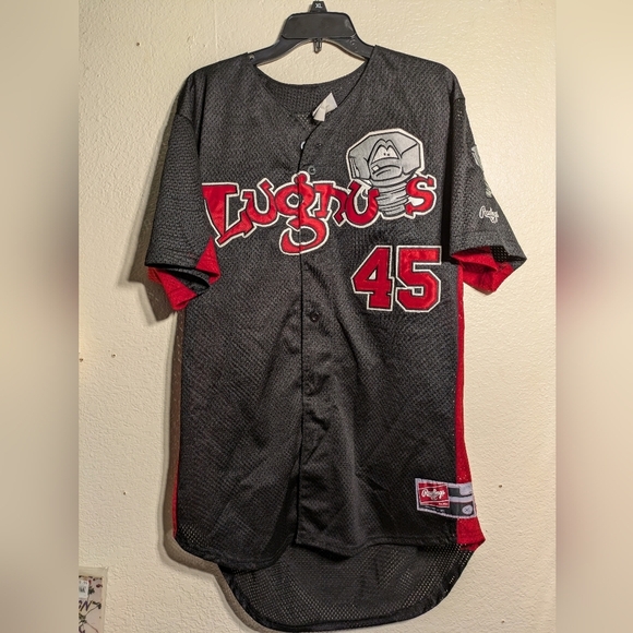Rawlings Black and Red Baseball Jersey Lugnuts Size Xl - Picture 2 of 14